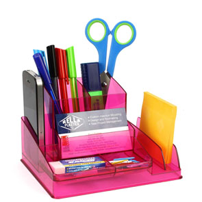 Desk Organiser - Tinted Pink